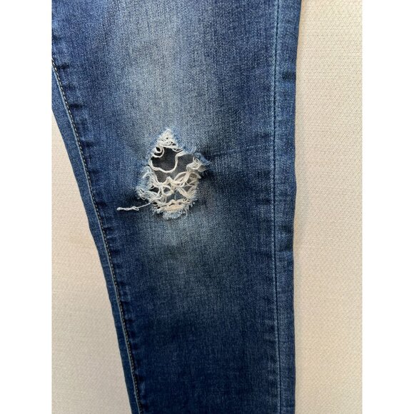 Articles Of Society Women's Sarah Distressed Jeans Stretch Denim Size 27 Blue - Picture 10 of 13